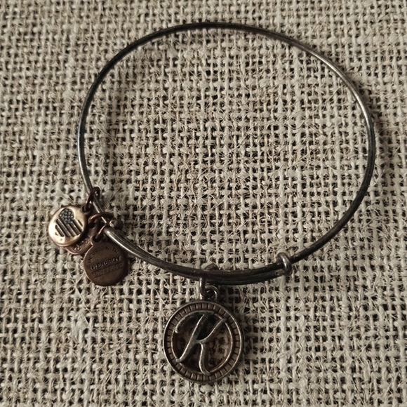 Alex and Ani "K"initial Charm Bangle Bracelet - Picture 7 of 8